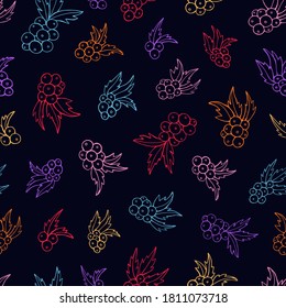 Vector seamless pattern with berries. Can be used for wallpaper, pattern fills, surface textures, fabric prints. 