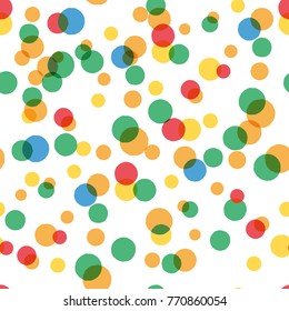 Vector seamless pattern with big confetti.