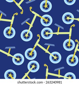 Vector seamless pattern with bikes.
