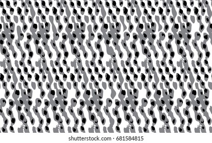 vector seamless pattern black Blurred bands and specks on a white background