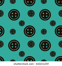 Vector seamless pattern. Black buttons (2)