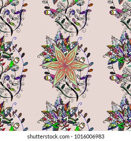 Vector seamless pattern with black and green tulip flowers. Best for wrapping paper. Spring tender design for natural cosmetics, perfume, florist shop. Can be used as greeting or wedding background.