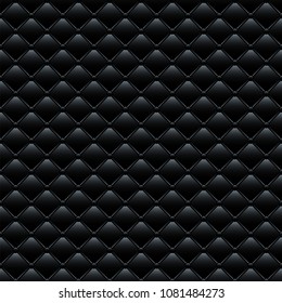 Vector seamless pattern. Black leather sofa cover.
