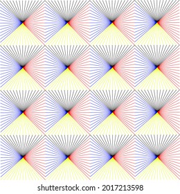 vector seamless pattern with black red yellow blue lines