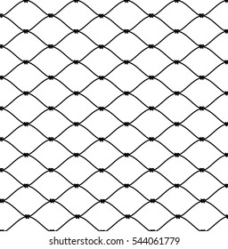 Vector seamless pattern, black thin wavy lines on white backdrop. Illustration of mesh. Subtle monochrome background, simple repeat texture. Design for prints, decoration, web