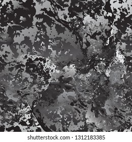 Vector seamless pattern black and white stone texture.
