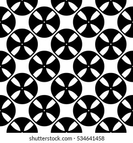 Vector seamless pattern, black & white abstract geometric texture. Simple monochrome illustration of tapes, bobbins. Endless repeat background. Design element for prints, textile, digital, package