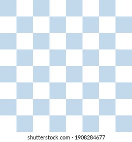 Vector seamless pattern of blue chess chessboard texture isolated on white background
