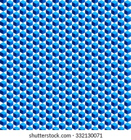 Vector seamless pattern with blue cubes