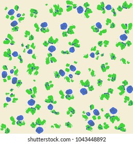 Vector seamless pattern of blueberries