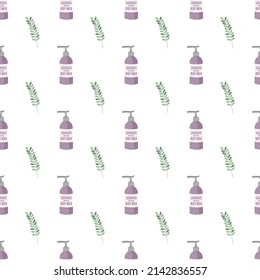 Vector seamless pattern with body wash gel