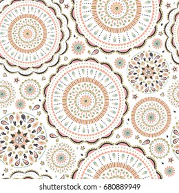 Vector Seamless Pattern Boho Style Boho Stock Vector (Royalty Free ...