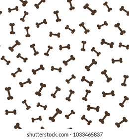 Vector seamless pattern of bone for dog on white background. Print for fabric, paper, package. Useful for pet shop, veterinary, animal exhibition banner, poster.