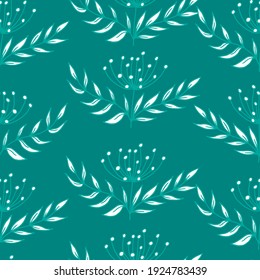 ilustración botánica vectorial sin fisuras. Para tejidos, textiles, papel, tarjetas, papel de envoltura e invitaciones Patrón en colores cálidos