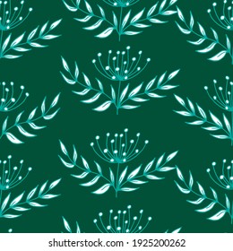 vector seamless pattern botanical  illustration. For fabrics, textiles, paper, cards, wrapping paper and invitations Pattern in warm colors