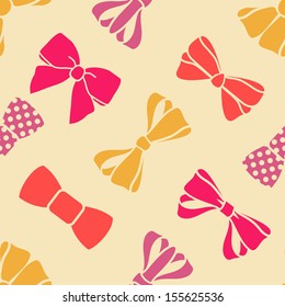 vector seamless pattern with bows