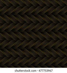 Vector seamless pattern with braids. Texture of yarn with dotted line plaits close-up. Abstract ornamental background. Endless stylish texture. Ripple background. Decorative illustration for print,web