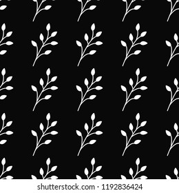 Vector seamless pattern with branches. Elegant trendy decoration