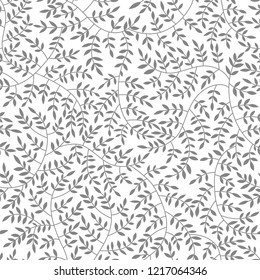 vector seamless pattern of branches on the white background