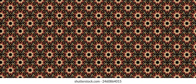 Vector seamless pattern with bright ethnic pattern. For printing, packaging, textiles