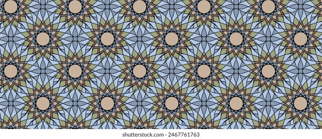 Vector seamless pattern with bright ethnic pattern. For printing, packaging, textiles