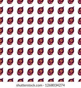 Vector seamless pattern with bright flowers