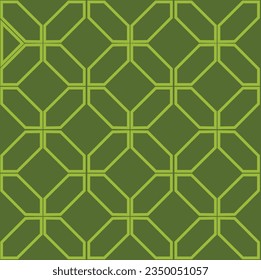 Vector seamless pattern in bright green shades. 