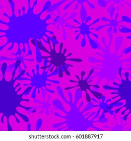Vector seamless pattern with bright splashes.