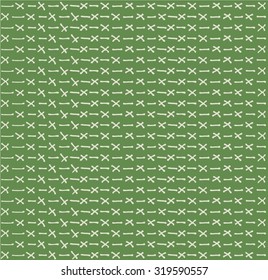 Vector seamless pattern. Bright yellow green fashionable modern abstract graphic background color of lime. Ethnic pattern embroidery crosses stitches and stitch.