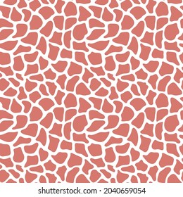Vector seamless pattern in brown colors. Animal print, giraffe color texture. Monochrome hand-drawn background