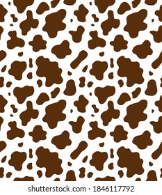 Seamless Brown White Cow Pattern Doodle Stock Vector (Royalty Free ...