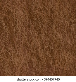 Vector Seamless Pattern. Brown Fur Background. Bear, Dog Skin. Digital Illustration.