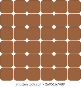 Vector seamless pattern. Brown graphic background. Simple linear forms. Brown abstract background with white lines. Suitable for wallpaper, greeting card, print. Square 