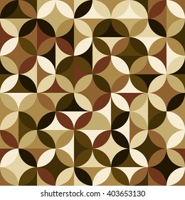 Vector seamless pattern. Brown modern geometrical abstract background.