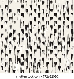 Vector seamless pattern with brush stripes and strokes. Black and white background with ink line elements. Hand painted grunge texture.