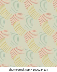 Vector seamless pattern with brush strokes. Abstract endless background.