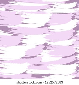 Vector seamless pattern with brush strokes in pink and white colors. Grunge background. For wallpaper, wrapping paper, banner, print for clothes. Colorful background for printed products. EPS10