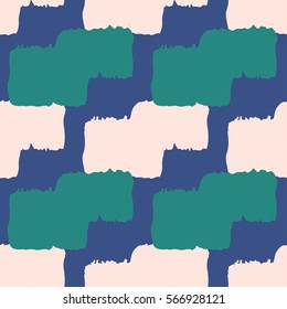 Vector seamless pattern with brush strokes in memphis style. Background for printing brochure, poster, party, summer print, vintage textile design, card. Pastel colors.
