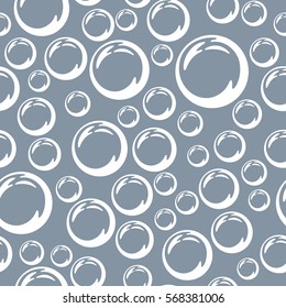 Vector seamless pattern with bubbles