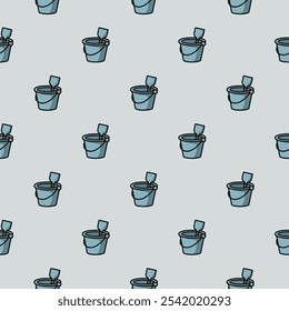 vector seamless pattern of bucket, repeated pattern background design