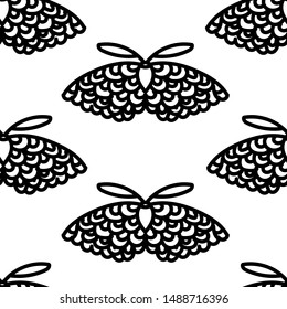 Vector seamless pattern with butterflies