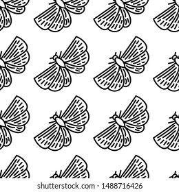 Vector seamless pattern with butterflies