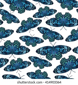Vector seamless pattern with butterflies