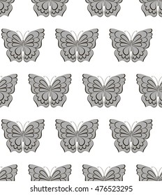 Vector seamless pattern with butterflies