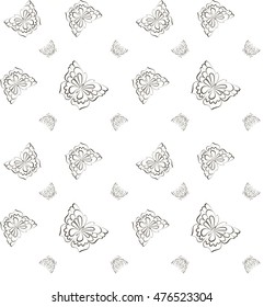 Vector seamless pattern with butterflies