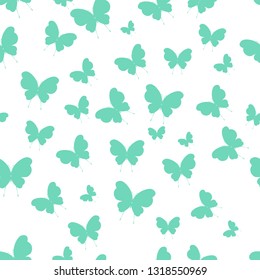 Vector seamless pattern with butterflies. Beautiful colorful design elements, perfect for prints and patterns