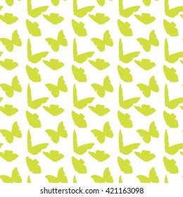 Vector seamless pattern. Butterfly, insect (7)