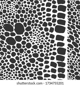 Vector seamless pattern with calligraphic brush strokes. Hand drawn design concept. Good for wrapping paper, wedding card, birthday invitation, pattern fill, wallpaper