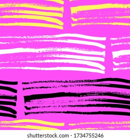 Vector seamless pattern with calligraphic brush strokes. Hand drawn design concept. Good for wrapping paper, wedding card, birthday invitation, pattern fill, wallpaper