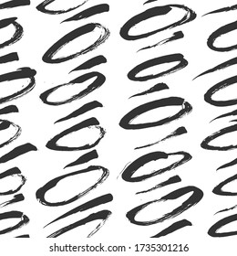 Vector seamless pattern with calligraphic brush strokes. Hand drawn. Good for wrapping paper, wedding card, birthday invitation, pattern fill, wallpaper